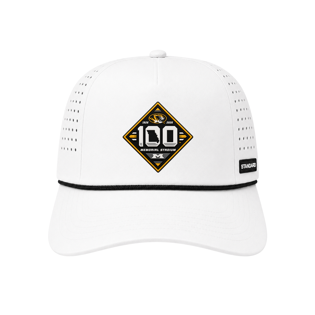 Missouri Tigers 100 Year Football Patch Hat (Customizable Rope)