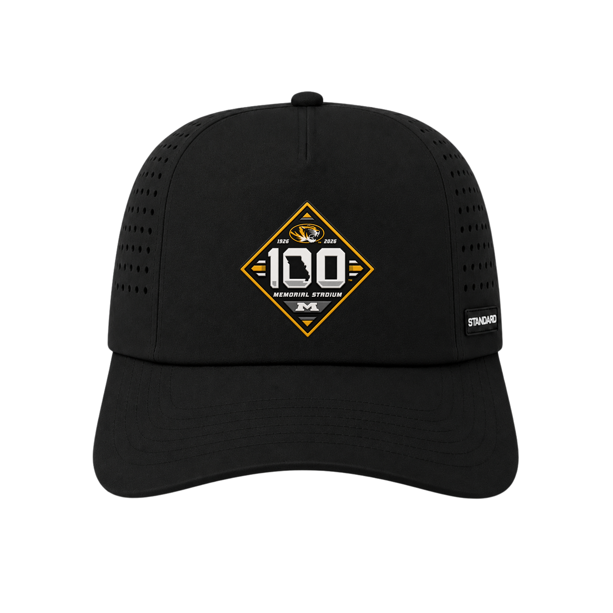 Missouri Tigers 100 Year Football Patch Hat (Customizable Rope)